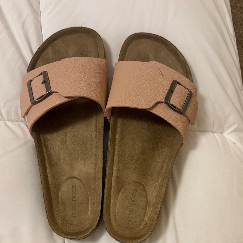 Beige pink sandals